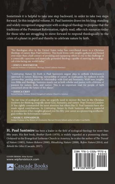 Celebrating Nature by Faith: Studies in Reformation Theology in an Era of Global Emergency