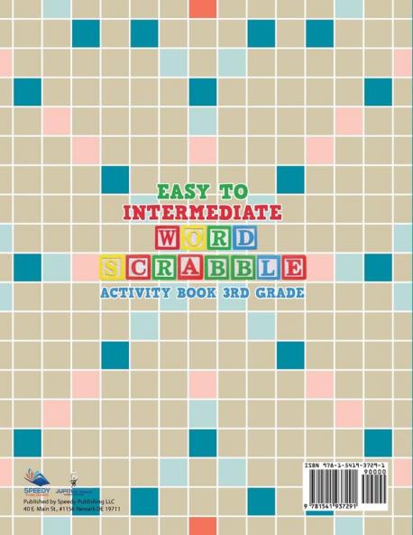 Easy to Intermediate Word Scrabble Activity Book 3rd Grade