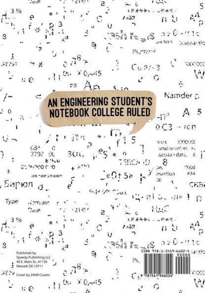 An Engineering Student's Notebook College Ruled