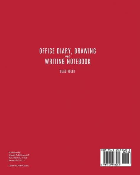 Office Diary Drawing and Writing Notebook Quad Ruled