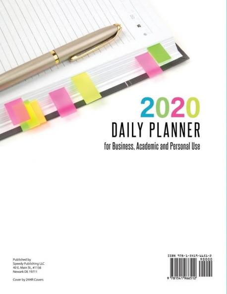 2020 Daily Planner for Business Academic and Personal Use