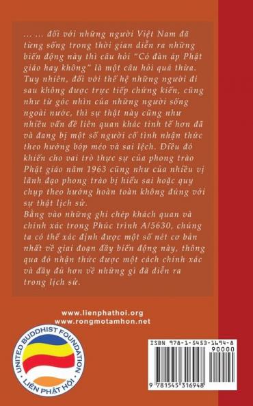 Phúc trình A/5630: Phúc trình của Phái đoàn điều tra Liên Hiệp Quốc về vấn đề đàn áp ... miền Nam Việt Nam năm 1963