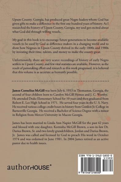The First One Hundred Years of Upson County Negro History