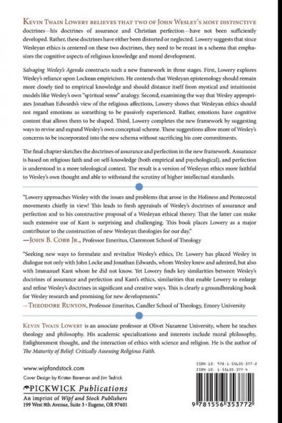 Salvaging Wesley's Agenda: A New Paradigm for Wesleyan Virtue Ethics: 86 (Princeton Theological Monograph Series)