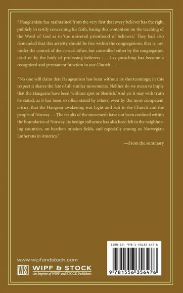 Haugeanism: A Brief Sketch of the Movement and Some of Its Chief Exponents