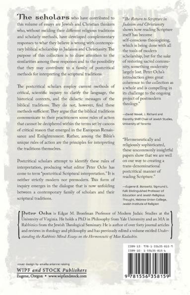 The Return to Scripture in Judaism and Christianity