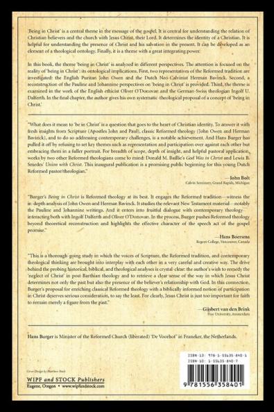 Being in Christ: A Biblical and Systematic Investigation in a Reformed Perspective