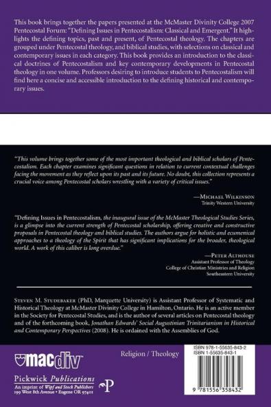 Defining Issues in Pentecostalism