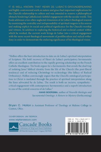 Everything Is Sacred: Spiritual Exegesis in the Political Theology of Henri de Lubac: 3 (Theopolitical Visions)
