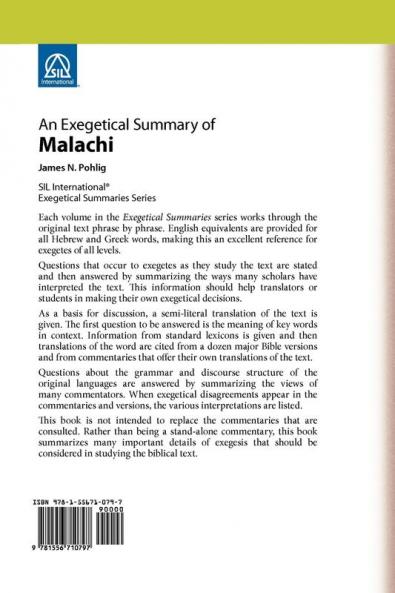 An Exegetical Summary of Malachi
