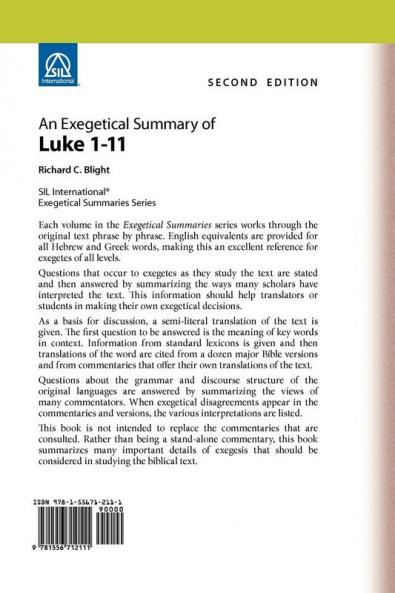 An Exegetical Summary of Luke 1-11 2nd Edition (Exegetical Summaries)