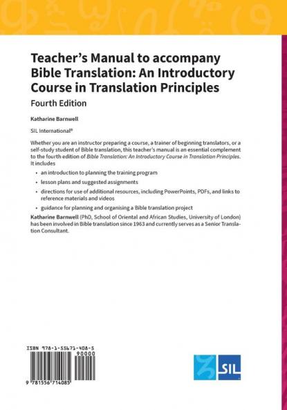 Teacher's Manual to accompany Bible Translation