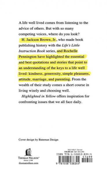Highlighted in Yellow
