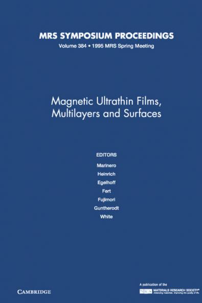 Magnetic Ultrathin Films Multilayers and Surfaces