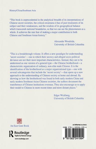 Secret Societies Reconsidered: Perspectives on the Social History of Early Modern South China and Southeast Asia