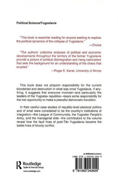 Tragedy of Yugoslavia: The Failure of Democratic Transformation