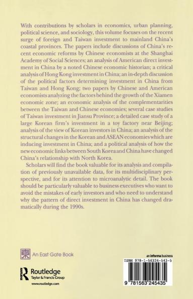 Emerging Patterns of East Asian Investment in China