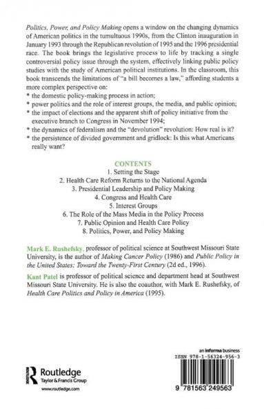 Politics Power and Policy Making