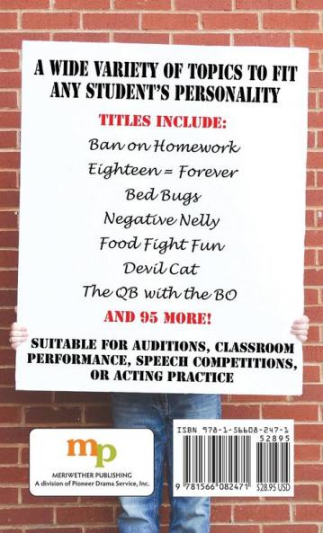 102 Monologues for Middle School Actors: Including Comedy and Dramatic Monologues