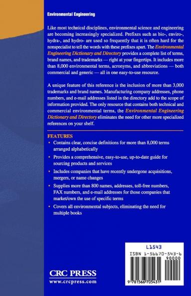 Environmental Engineering Dictionary and Directory