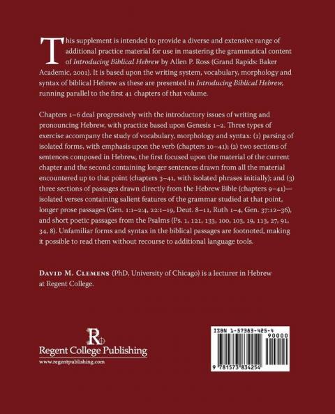 Supplementary Exercises for Introducing Biblical Hebrew by Allen P. Ross