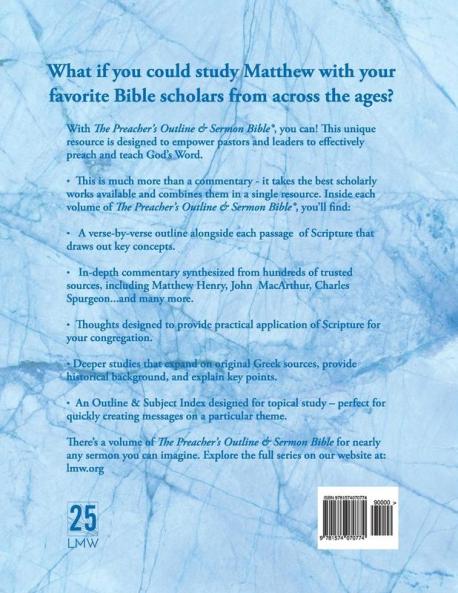 Preacher's Outline & Sermon Bible-NIV-Matthew 2: Chapters 16-28