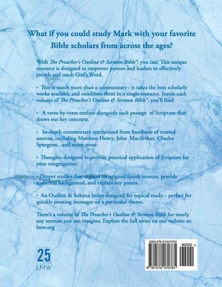 Preacher's Outline & Sermon Bible-NIV-Mark (Preacher's Outline & Sermon Bible-KJV)