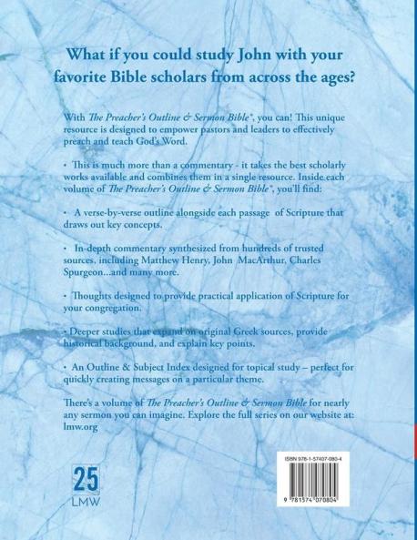 Preacher's Outline & Sermon Bible-NIV-John