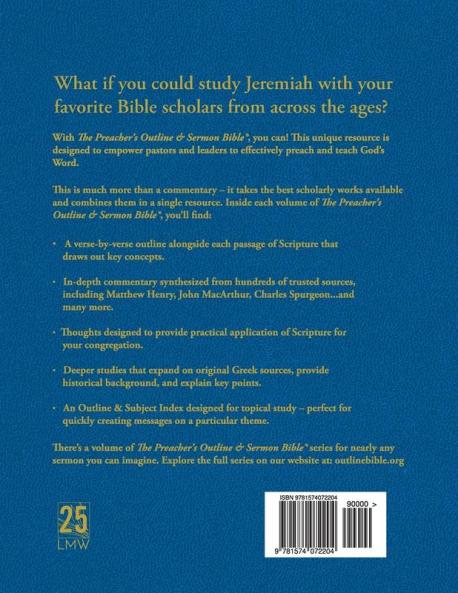 The Preacher's Outline & Sermon Bible - Vol. 25: Jeremiah (1-29): King James Version