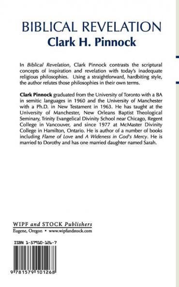 Biblical Revelation: The Foundation of Christian Theology