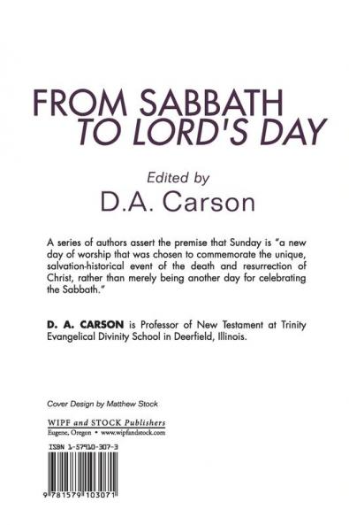 From Sabbath to Lord's Day