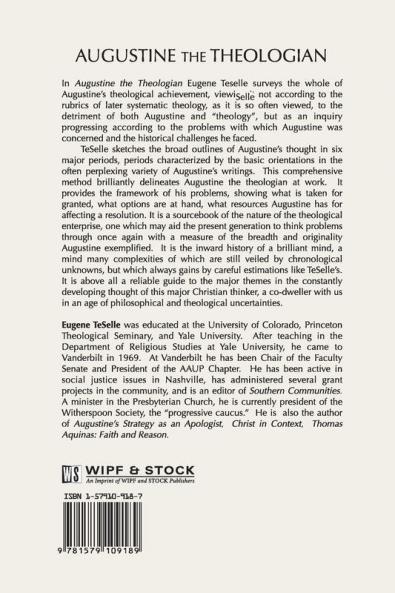 Augustine the Theologian (Studies in Augustine)
