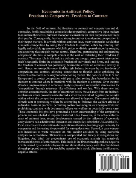 Economics in Antitrust Policy: Freedom to Compete vs. Freedom to Contract