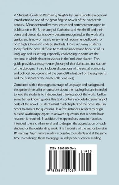 A Student's Guide to Wuthering Heights by Emily Bronte