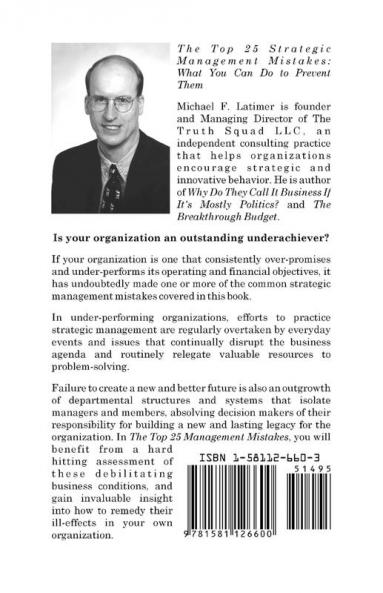 The Top 25 Strategic Management Mistakes: What You Can Do to Prevent Them