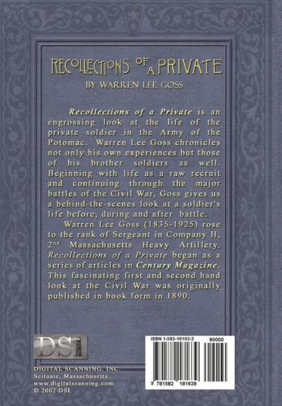 Recollections of A Private: A Story of The Army of The Potomac