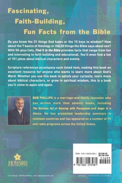 Find It in the Bible: Lists Lists and Lists