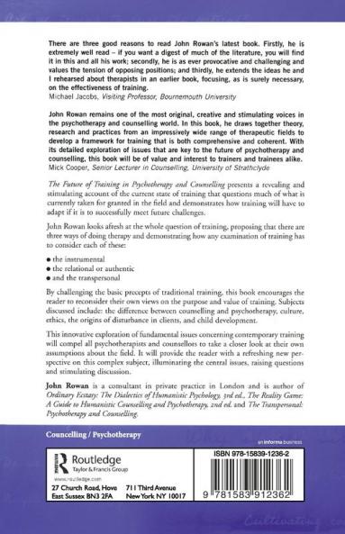 Future of Training in Psychotherapy and Counselling