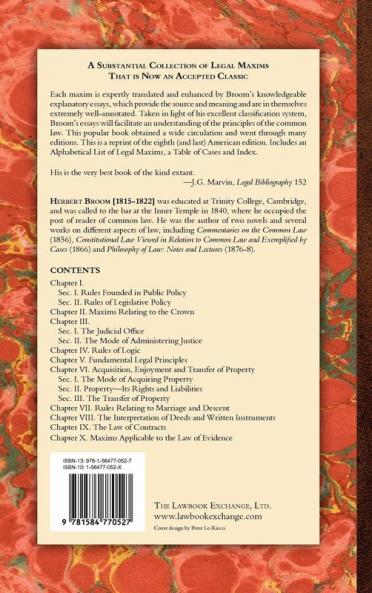 A Selection of Legal Maxims