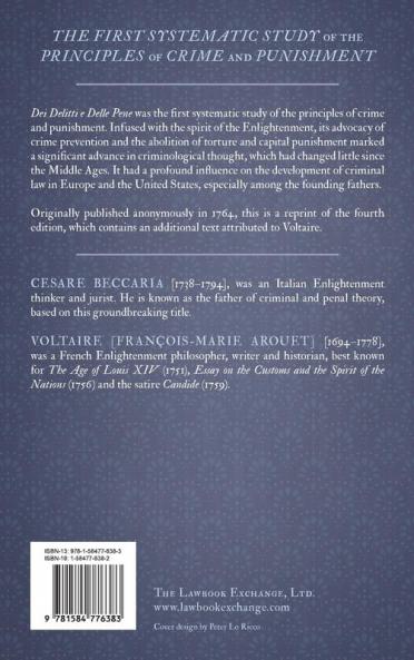 An Essay on Crimes and Punishments: Translated from the Italian; With a Commentary Attributed to Mons. De Voltaire Translated from the French (1775)