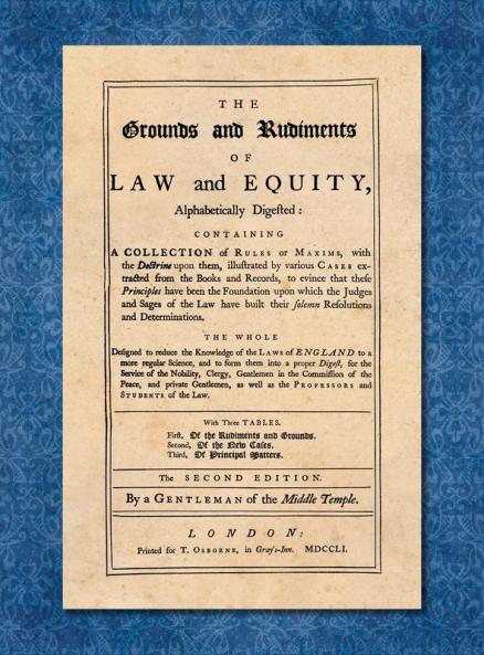 The Grounds and Rudiments of Law and Equity Alphabetically Digested... [1751]