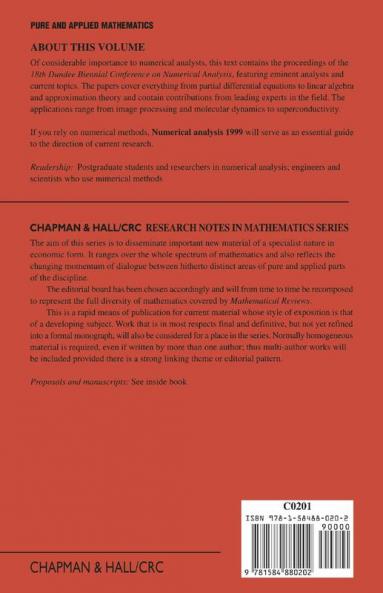 Numerical Analysis 1999