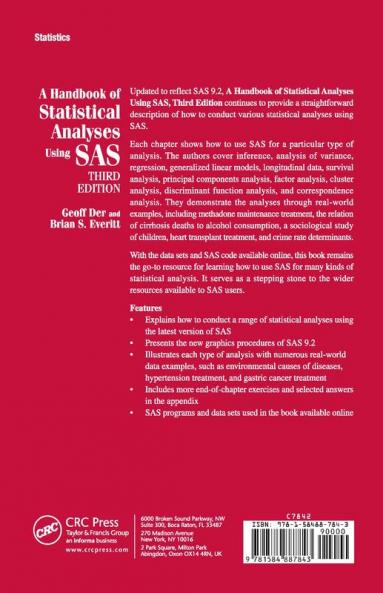 Handbook of Statistical Analyses using SAS