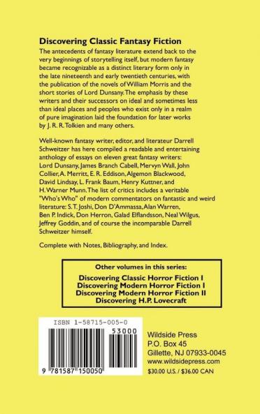 Discovering Classic Fantasy Fiction