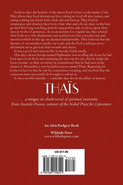 Thais by Anatole France Fiction Suspense