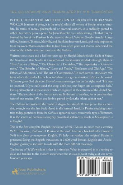 Gulistan (Rose Garden) of Sa'Di: Bilingual English and Persian Edition with Vocabulary