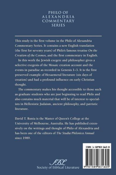 On the Creation of the Cosmos According to Moses
