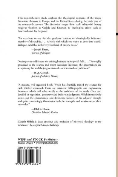 Protestant Thought in the Nineteenth Century Volume 1: 1799-1870