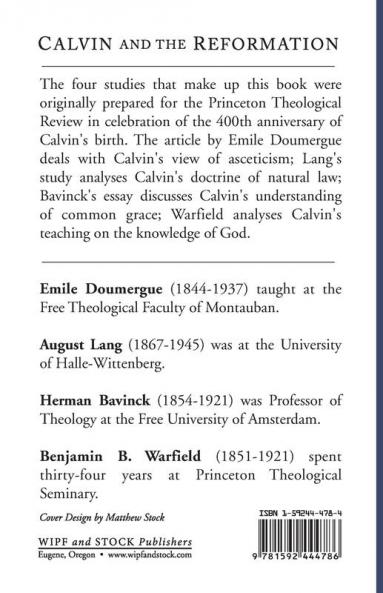 Calvin and the Reformation