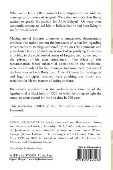 The Matrimonial Trials of Henry VIII